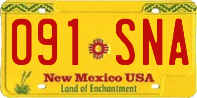 NM license plate 091SNA