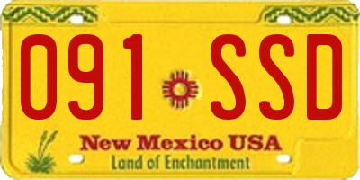 NM license plate 091SSD