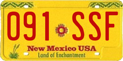 NM license plate 091SSF