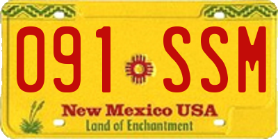 NM license plate 091SSM