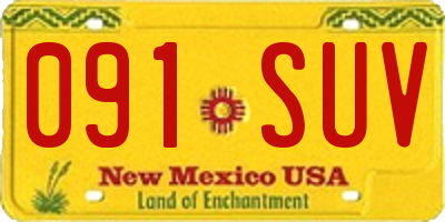 NM license plate 091SUV
