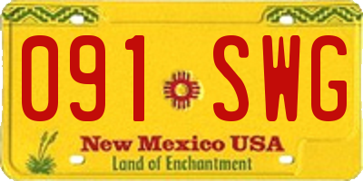 NM license plate 091SWG