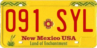 NM license plate 091SYL
