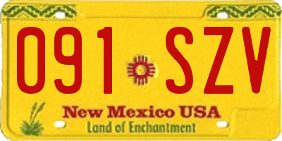 NM license plate 091SZV