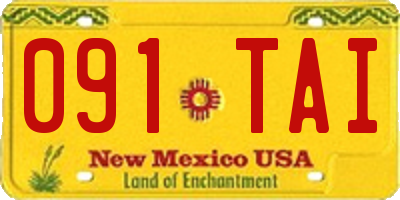 NM license plate 091TAI