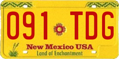 NM license plate 091TDG