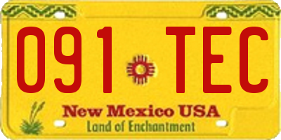 NM license plate 091TEC