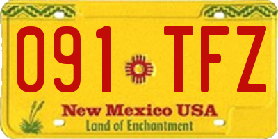 NM license plate 091TFZ