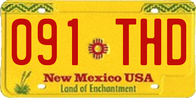 NM license plate 091THD