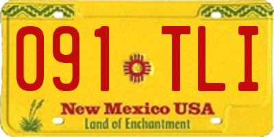 NM license plate 091TLI
