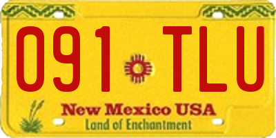 NM license plate 091TLU
