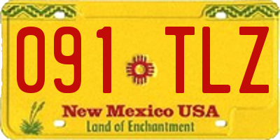 NM license plate 091TLZ
