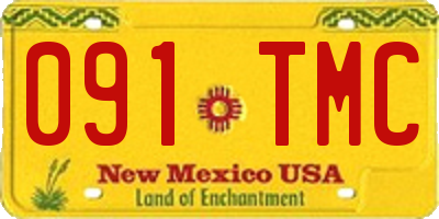 NM license plate 091TMC