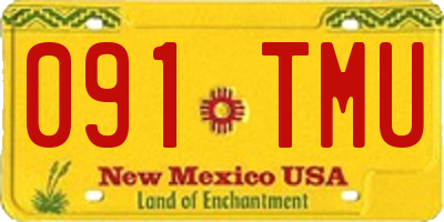NM license plate 091TMU