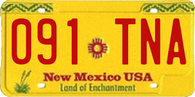 NM license plate 091TNA