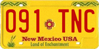 NM license plate 091TNC