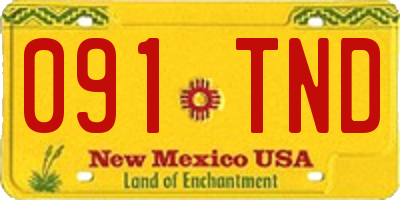 NM license plate 091TND