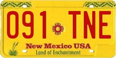 NM license plate 091TNE