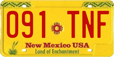 NM license plate 091TNF