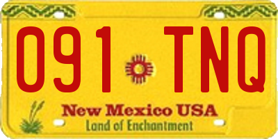 NM license plate 091TNQ