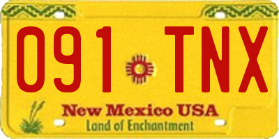 NM license plate 091TNX