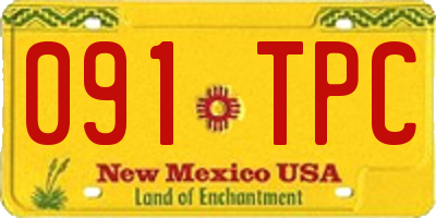 NM license plate 091TPC