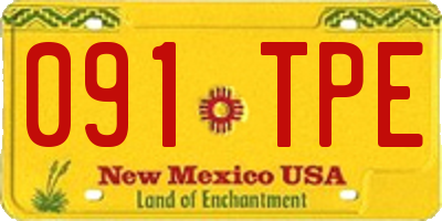 NM license plate 091TPE