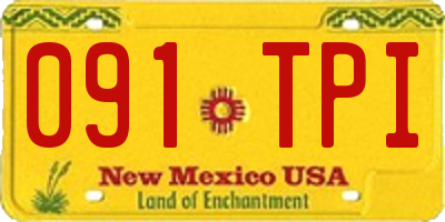 NM license plate 091TPI