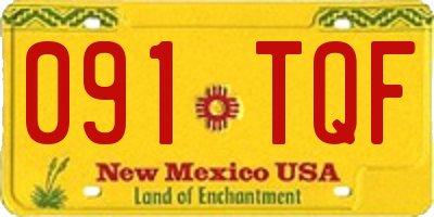 NM license plate 091TQF
