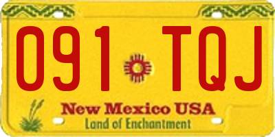 NM license plate 091TQJ