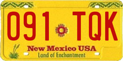 NM license plate 091TQK