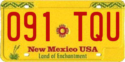 NM license plate 091TQU