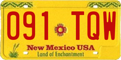 NM license plate 091TQW