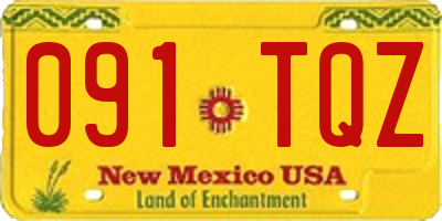 NM license plate 091TQZ