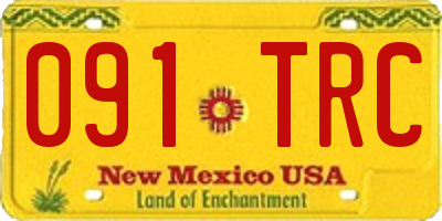 NM license plate 091TRC