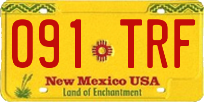 NM license plate 091TRF