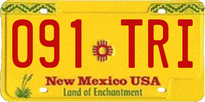 NM license plate 091TRI