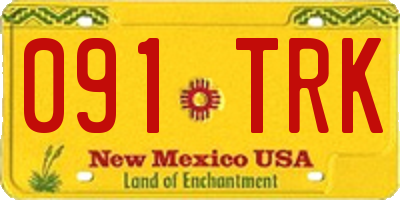 NM license plate 091TRK