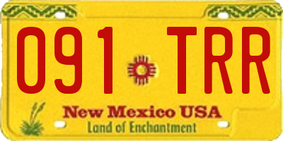 NM license plate 091TRR
