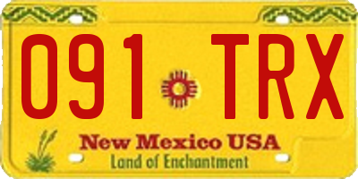 NM license plate 091TRX