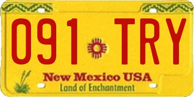 NM license plate 091TRY