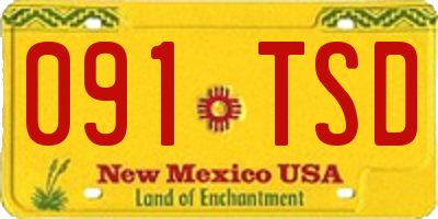 NM license plate 091TSD
