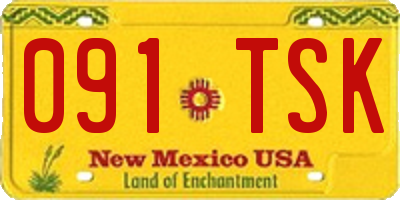 NM license plate 091TSK