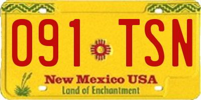 NM license plate 091TSN