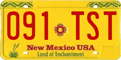 NM license plate 091TST