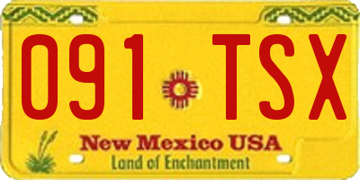 NM license plate 091TSX