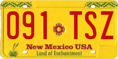 NM license plate 091TSZ