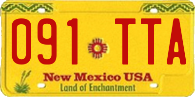 NM license plate 091TTA