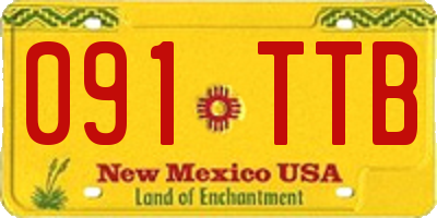 NM license plate 091TTB