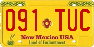 NM license plate 091TUC
